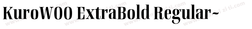 KuroW00 ExtraBold Regular字体转换